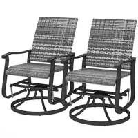 Silla Mecedora de Patio Madera Acolchada Marca Modelo Duradera y Cómoda