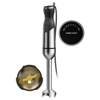 Batidora de Inmersión 1000W Acero Inoxidable de 25 Velocidades con Motor de Cobre