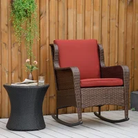 Silla de Jardín Mevedora de Madera y Metal Color Verde 60x60x90 cm