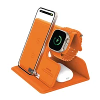 Microdia Estación de Carga Microdia Inalámbrica Plegable Folio de 18W Naranja