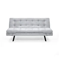 Sofa Cama Milan 78x176x90 Reclinable 3 Posiciones En Tela Plata