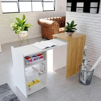 Escritorio Extensible Space 77x40x50cm Madera Natural-blanco