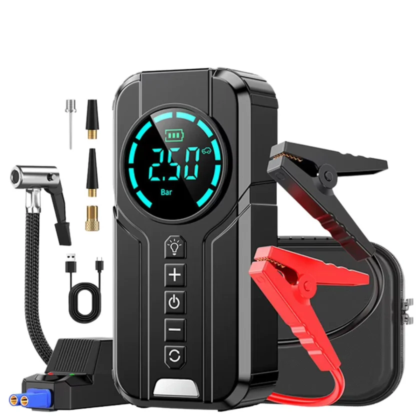 Arrancador Iniciador de Batería Portátil Compresor Aire 12v ...
