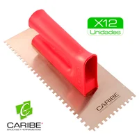 Llana Profesional Dentada 5X5 Plástico X 12 Unidades Caribe