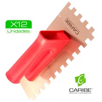 Llana Profesional Dentada 10X10 Plastica X 12 Unidades Caribe