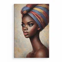 Cuadro Mujer Turbante 70x120 cm