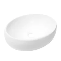 Lavamanos Ovalado Blanco Sobreponer 42x30x15cm