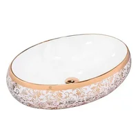 Lavamanos en Porcelana Ovalado Blanco de 42x30x15cm