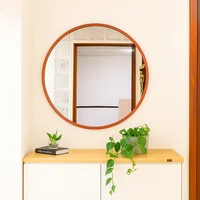 Espejo Redondo Mdf 90 cm Oro Rosa