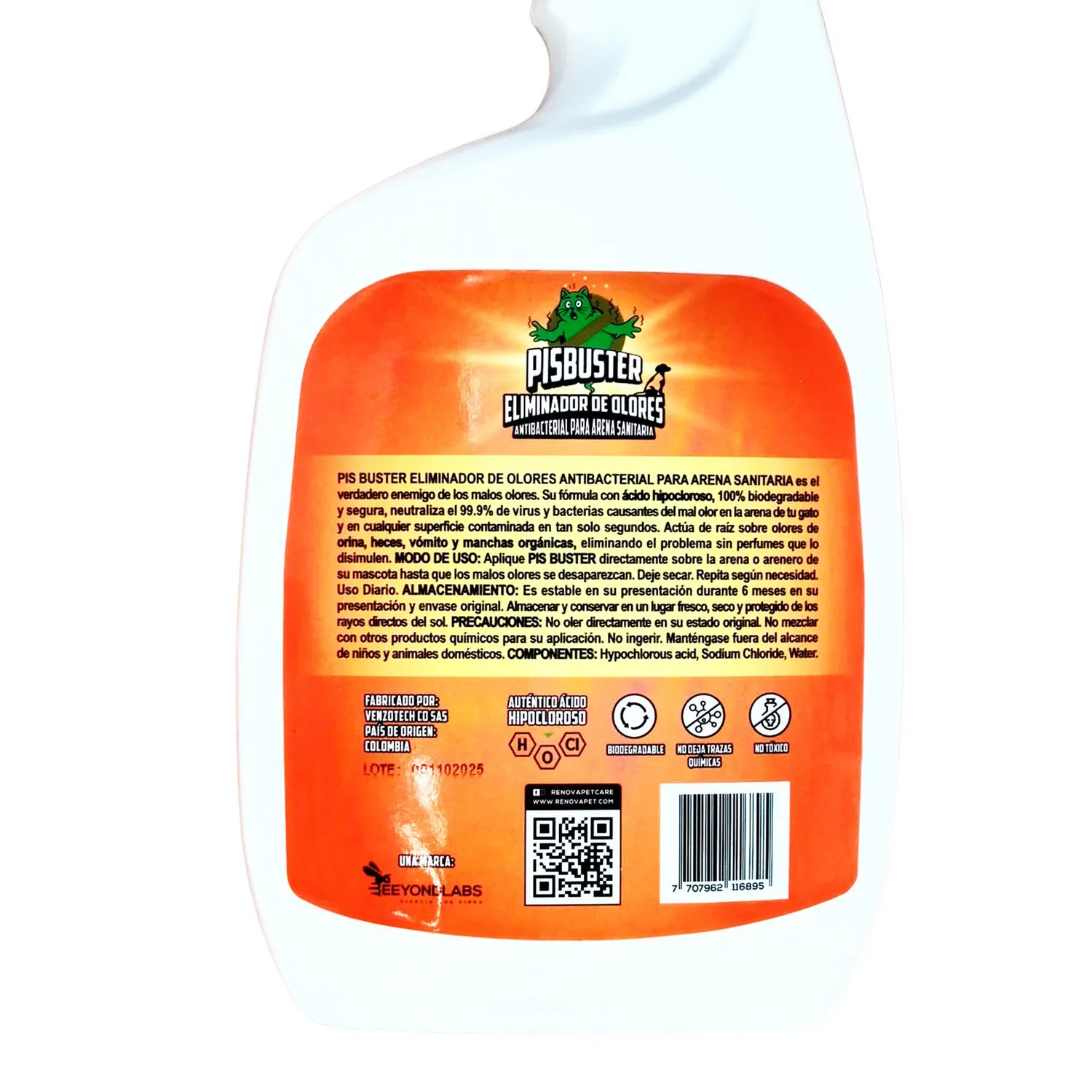 Pisbuster Eliminador de Olores x 500 ml 3