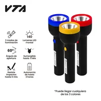 Linterna Recargable Alcance 50 Mts Colores Bandera
