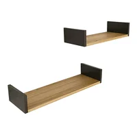 Set de 2 Repisas Toscana 42x8x15.5 cm Negra