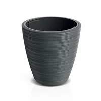 Matera Vena Plástica Cónica Corta 39 cm Diámetro x 40 cm Gris Oscura