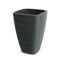 Matera Vena Plástica Square Alta 29 cm Diámetro x 43 cm Gris Oscura