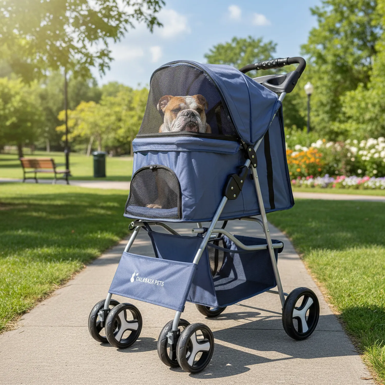 Coche para Mascotas Azul Calabaza