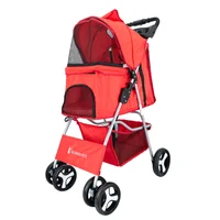 Coche para Mascotas Rojo Calabaza