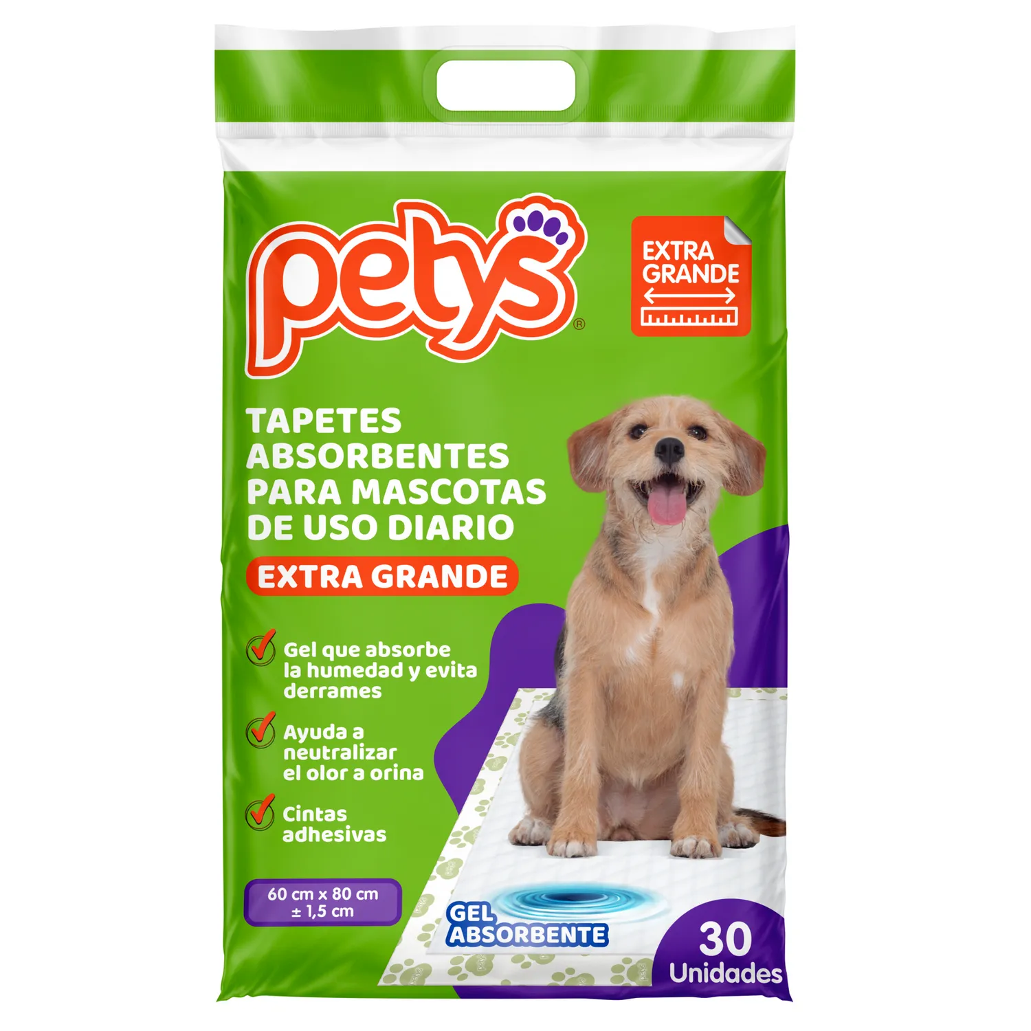 Tapete para Perro de Entrenamiento 60X80Cm 30 Unidades Petys