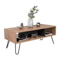 Mesa de Centro Vassel 40x101x54cm Miel/Plomo Set X 8 Unidades