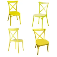 Silla Crossback Pop para Niños Amarillo Set X 4 Unidades
