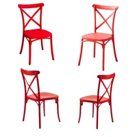Silla Crossback Pop para Niños Rojo Set X 4 Unidades