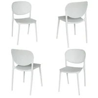 Silla Monza Pp Base Blanco Set X 4 Unidades