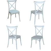 Silla Pp Crossback Base Blanco Set X 4 Unidades