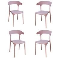 Silla Pp Genova Rosa Set X 4 Unidades