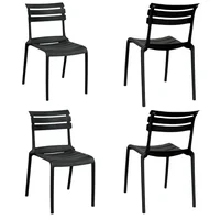 Silla Pp Helen Negra Set X 4 Unidades