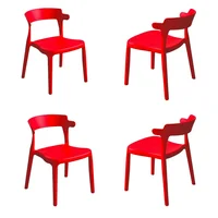 Silla Pp para Niños Roja Set X 4 Unidades