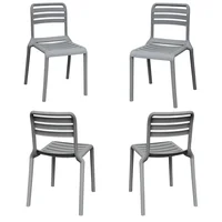 Silla Respaldo Horizontal Gris Set X 4 Unidades