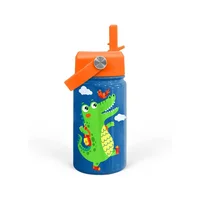 Botella Infantil Aislada con Pitillo Diseño Cocodrilo