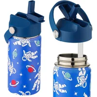 Botella Infantil Aislada con Pitillo Diseño Astronauta
