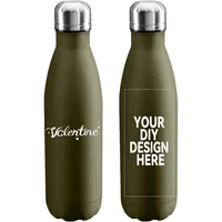 Botella Aislada Personalizable de Acero Inoxidable en Color Verde Militar