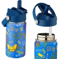 Botella Infantil Aislada con Pitillo Diseño Consola