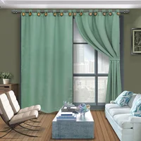 Cortina Lona Verde 265x215cm Fondo Entero