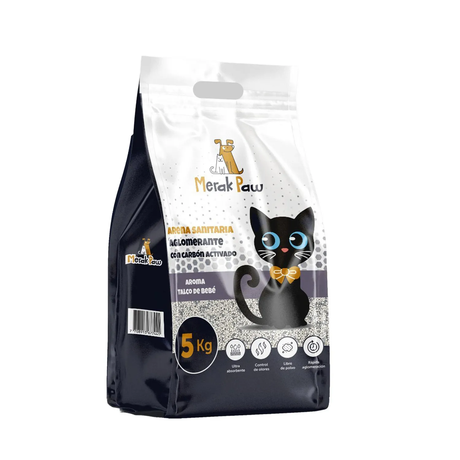 Arena Merak Paw Carbón Talco x 5 kg