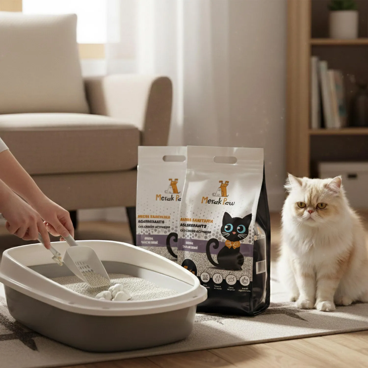 Arena Merak Paw Carbón Talco x 5 kg