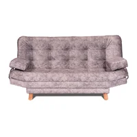 Sofá Cama Valencia Mármol Plata 180x85cm de Tres Puestos Antifluido Con Patas