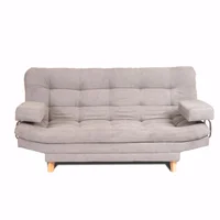 Sofá Cama Valencia Plata 180x85cm de Tres Puestos Antifluido Con Patas