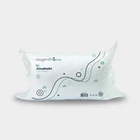 Combo 2 Almohadas Blanco 50x70cm de Fibra Siliconada Suave para Dormir Boca Arriba