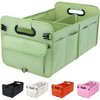 Organizador Plegable de  Baúl de Carro Color Verde Lima de Alta Capacidad