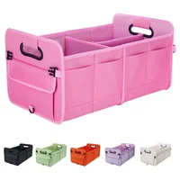 Organizador Plegable de  Baúl de Carro Color Rosa de Alta Capacidad