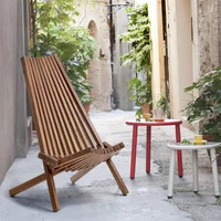Silla Plegable de Madera de Acacia para Interior y Exterior