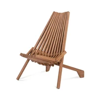 Silla Plegable de Madera de Acacia para Exterior Perfil Bajo