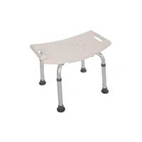 Silla de Baño Ajustable de Aluminio Sencilla en Color Blanco