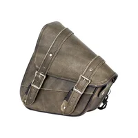 Bolsa Lateral para Motocicleta Color Marrón con Diseño de Brazo Oscilante Izquierdo