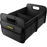Organizador Plegable de  Baúl de Carro Color Negro con Compartimientos Dobles y Base Antideslizante