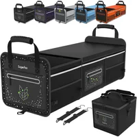 Organizador Plegable de  Baúl de Carro Color Negro con Diseño de Constelación y Bolsa Térmica Desmontable