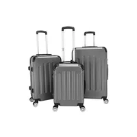 Maleta con Ruedas Portátil 3 en 1 de Gran Capacidad en Color Gris Oscuro