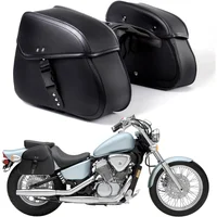 Bolsas de Sillin Impermeables para Motocicleta con Hebillas en Cuero Sintético